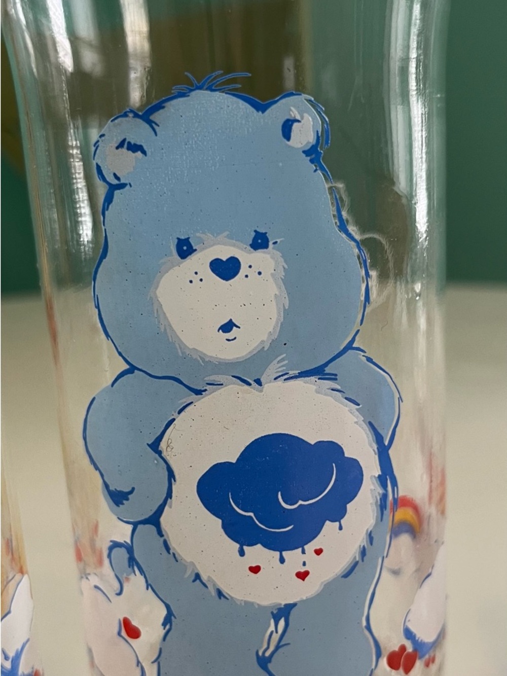 Care Bears 4 Piece Glass Set — Yellow, Blue, Orange, Pink Bears Pizza Hut - Picture 3 of 9